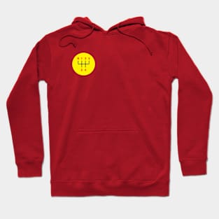 Yellow 5 speed manual shifter logo Hoodie